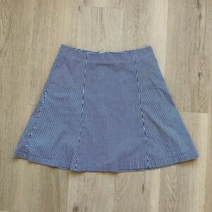 Loft A-Line Striped Skirt